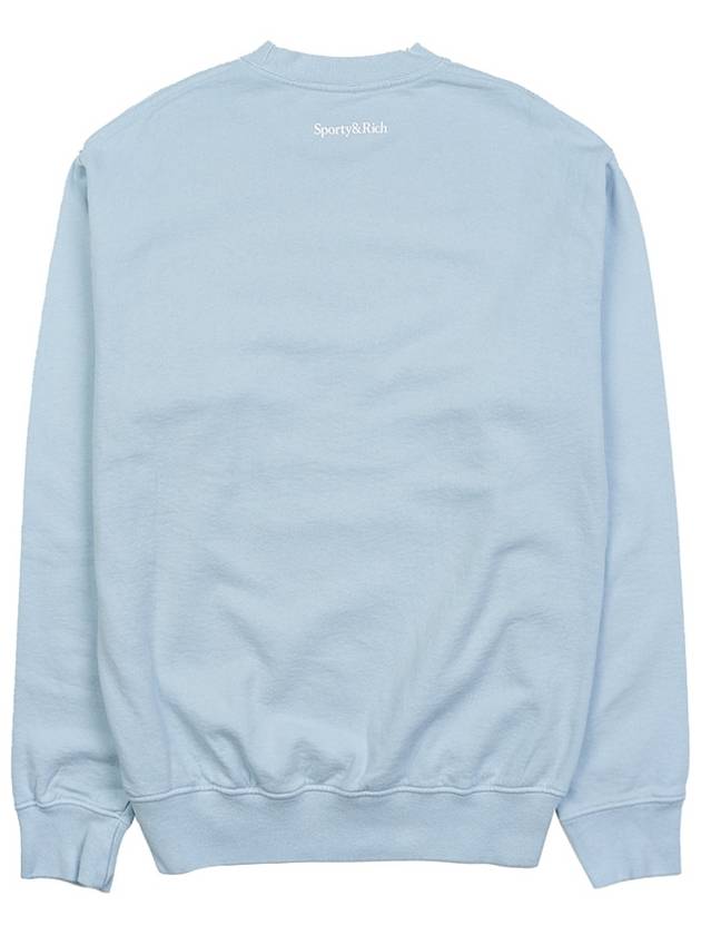 Wellness Club Man to Man WELLNESS CLUB FLOCKED CREWNECK BABY BLUE WHITE - SPORTY & RICH - BALAAN 2