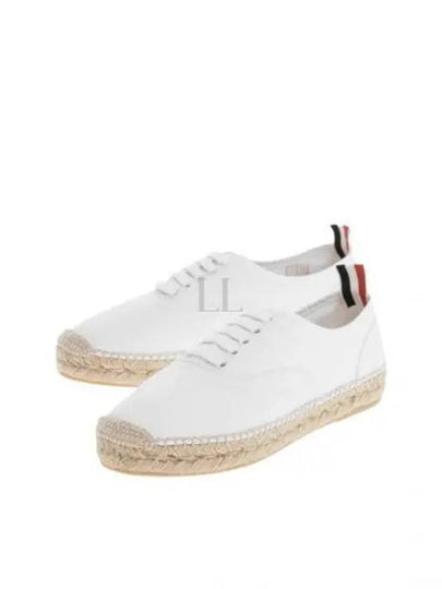 Canvas Espadrilles Heritage Low Top Sneakers White - THOM BROWNE - BALAAN 2