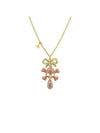 Women Faustine Skull Pendant Crystal Necklace Gold - VIVIENNE WESTWOOD - BALAAN 1