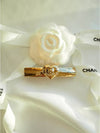 22B CC Logo Heart Gold Hairpin AB9124 - CHANEL - BALAAN 4