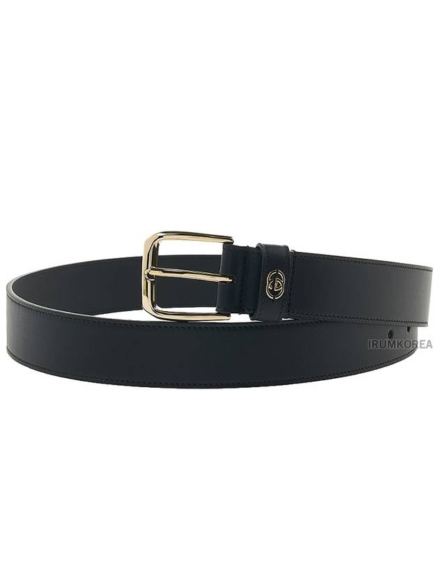 Men's Interlocking G Square Buckle Belt Black - GUCCI - BALAAN 11