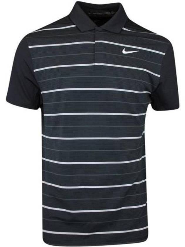 Golf TW Dri-Fit Stripe Polo Shirt Black - NIKE - BALAAN 2