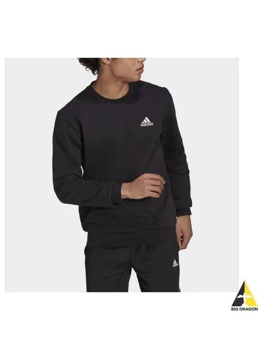 Essential Feel Cozy Fleece Sweatshirt Black - ADIDAS - BALAAN 2