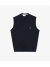 Men's V Neck Vest Navy - LACOSTE - BALAAN 2