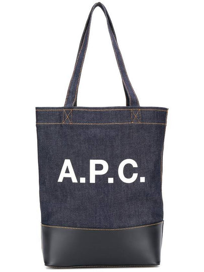 Logo Denim Axelle Tote Bag Navy - A.P.C. - BALAAN 2