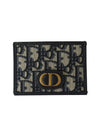 30 Montaigne Oblique Jacquard Card Wallet Blue - DIOR - BALAAN 1