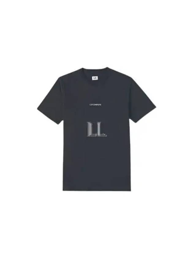 Mini Logo Printing Short Sleeve T-Shirt Black - CP COMPANY - BALAAN 2