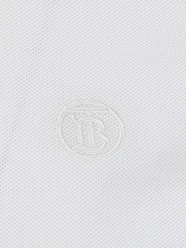 Eddie Cotton Polo Shirt White - BURBERRY - BALAAN 4