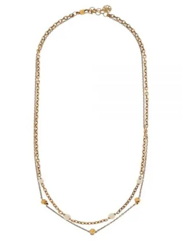 Pearl Skull Necklace Gold - ALEXANDER MCQUEEN - BALAAN 2