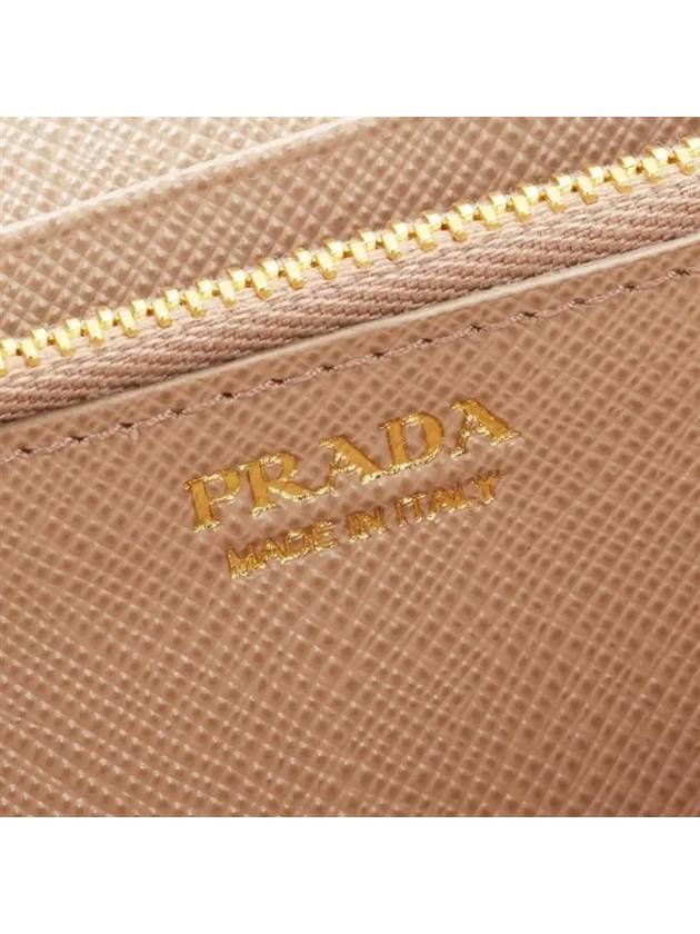 Saffiano triangle logo flap long wallet powder pink - PRADA - BALAAN 7