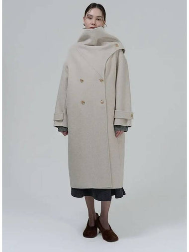 Muffler wool blended coat - EGOEDIT - BALAAN 1