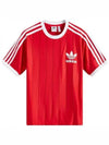 adidas 3S Pinstripe Tee Red IX5504 - ADIDAS - BALAAN 1