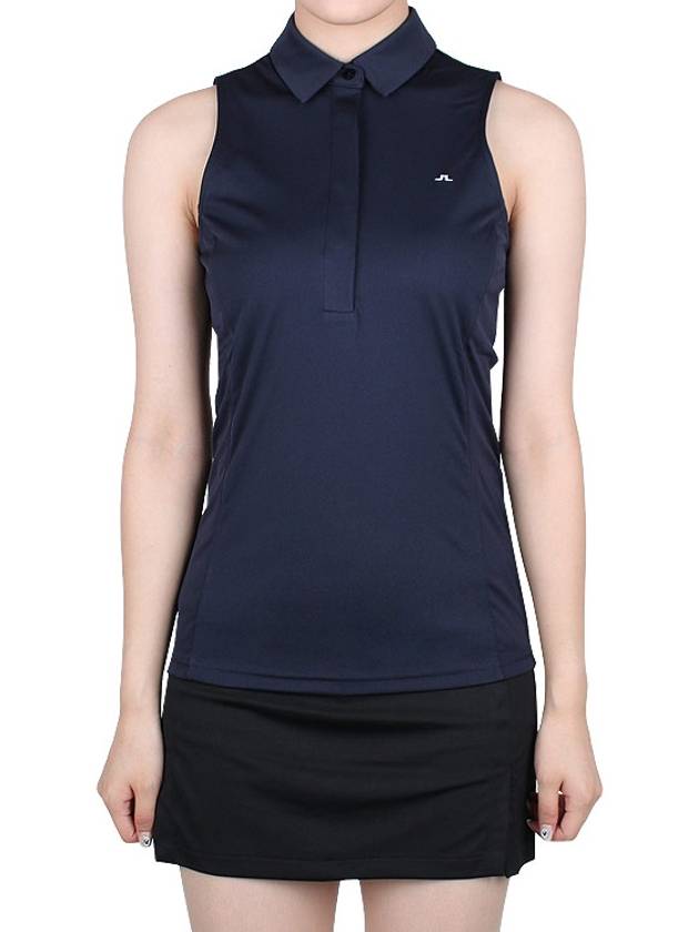 Women's Dena TX Golf Polo Sleeveless Navy - J.LINDEBERG - BALAAN 3