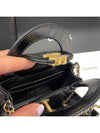 Mini Kelly Bag Shiny Vintage Calfskin Gold Black - CHANEL - BALAAN 5