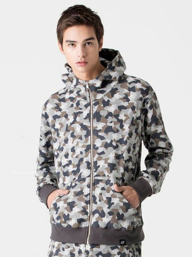 Star Camo Hoodie Zip Up (Gray) - AOX - BALAAN 1