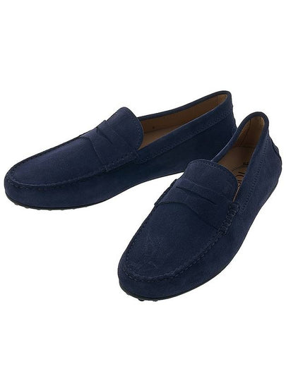 Men's City Gomino Suede Driving Shoes Navy - TOD'S - BALAAN 2