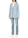 Botanical Dyed V-Neck Knit Cardigan Pale Blue - MAISON MARGIELA - BALAAN 4