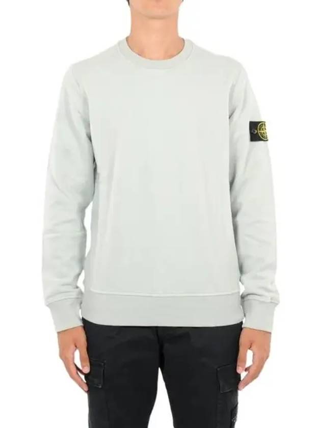 Wappen Patch Crew Neck Sweatshirt Pearly Grey - STONE ISLAND - BALAAN 3