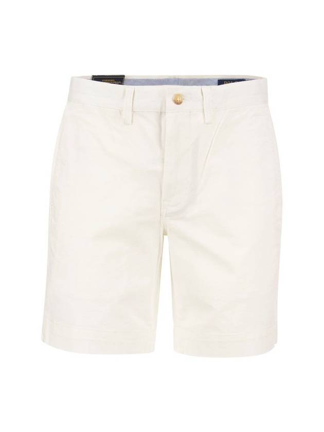 Stretch Classic Chino Shorts White - POLO RALPH LAUREN - BALAAN 1