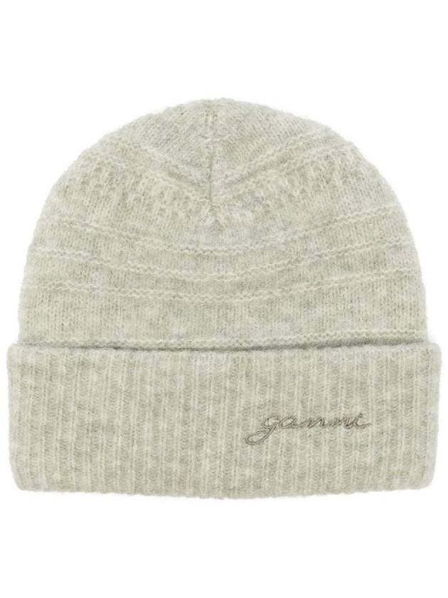 Logo embroidered beanie A6063 - GANNI - BALAAN 1