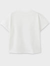 Archive Print Crop Short Sleeve T-Shirt White - NOIRER FOR WOMEN - BALAAN 4