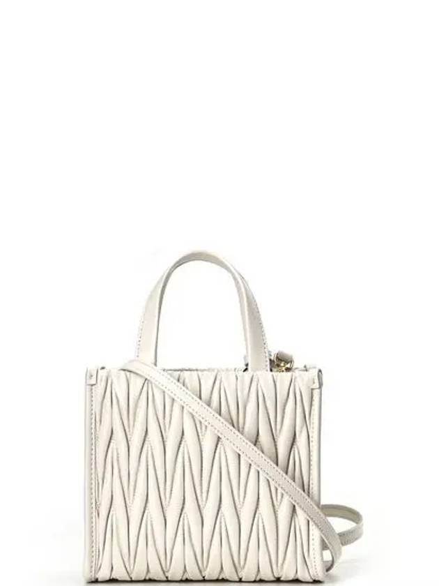 Matelasse Nappa Leather Tote Bag White - MIU MIU - BALAAN 4