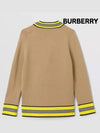 Kids Stripe Trimmed Wool Cardigan Archive Beige 8047615 4Y 10Y - BURBERRY - BALAAN 3