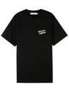 Mini Handwriting Logo Cotton Short Sleeve T-Shirt Black - MAISON KITSUNE - BALAAN 2