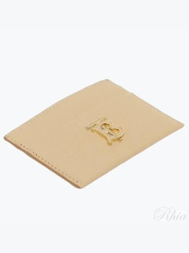 TB Grainy Leather Card Wallet Haute Beige - BURBERRY - BALAAN 2