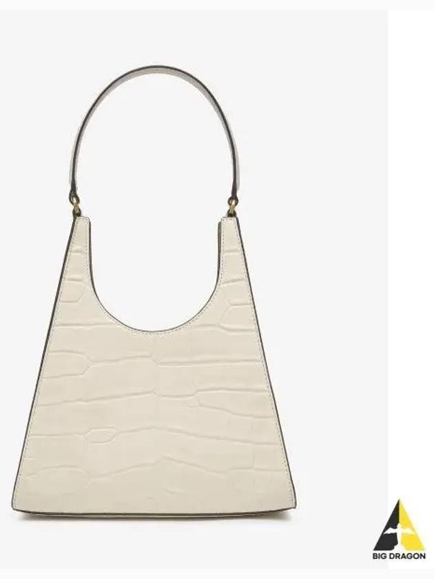 Ray Crocodile Embossed Tote Bag White 129125CFC - STAUD - BALAAN 1