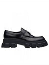 Monolith Brushed Leather Loafers Black - PRADA - BALAAN 2