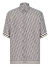 Oblique Short Sleeve Shirt Grey - DIOR - BALAAN 2