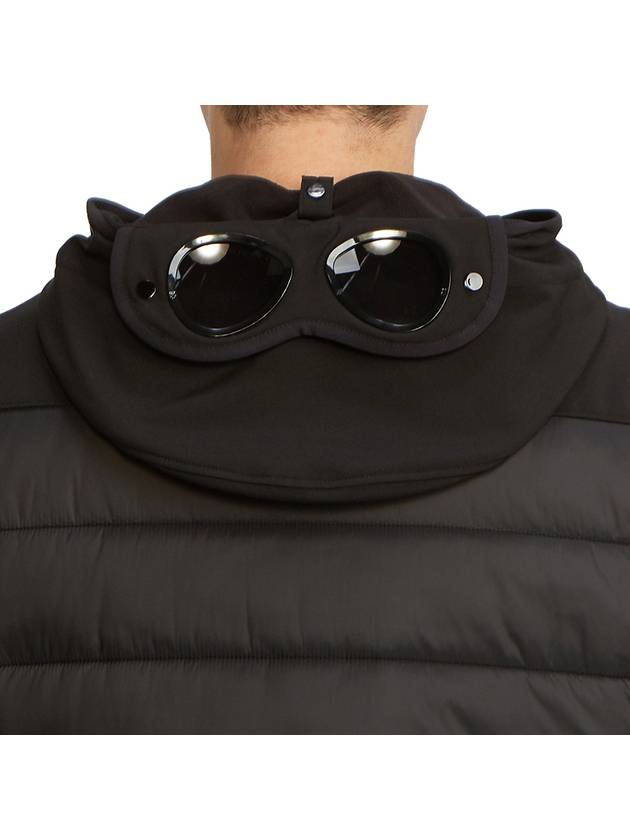 Shell R Mix Goggle Hooded Padded Vest Black - CP COMPANY - BALAAN 10