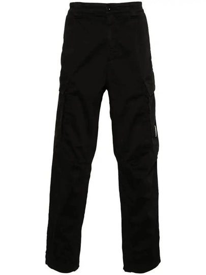 Stretch Sateen Loose Cargo Straight Pants Black - CP COMPANY - BALAAN 2