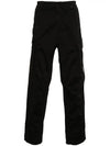 Stretch Sateen Loose Cargo Straight Pants Black - CP COMPANY - BALAAN 3