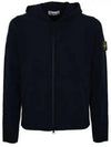 Geelong Wool Hooded Knit Cardigan Navy - STONE ISLAND - BALAAN 2