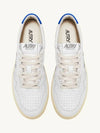 Medalist Goatskin Low Top Sneakers White Blue - AUTRY - BALAAN 7