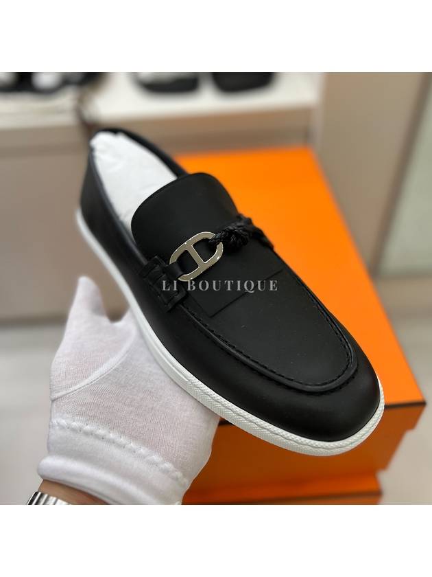 Ignacio Chandal Men's Driving Loafers Black - HERMES - BALAAN 1