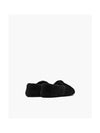 Triangle Logo Sabot Rampel Fur Slip-Ons Black - PRADA - BALAAN 4