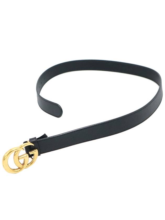 Gucci 414516 Black Leather Gold Plated Double G Buckle GG Marmont Men s Belt 85 - GUCCI - BALAAN 7