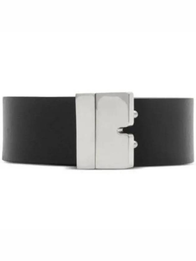 B Cut Leather Belt Black - BURBERRY - BALAAN 2