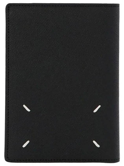 Stitched Trifold Zipper Leather Half Wallet Black - MAISON MARGIELA - BALAAN 2