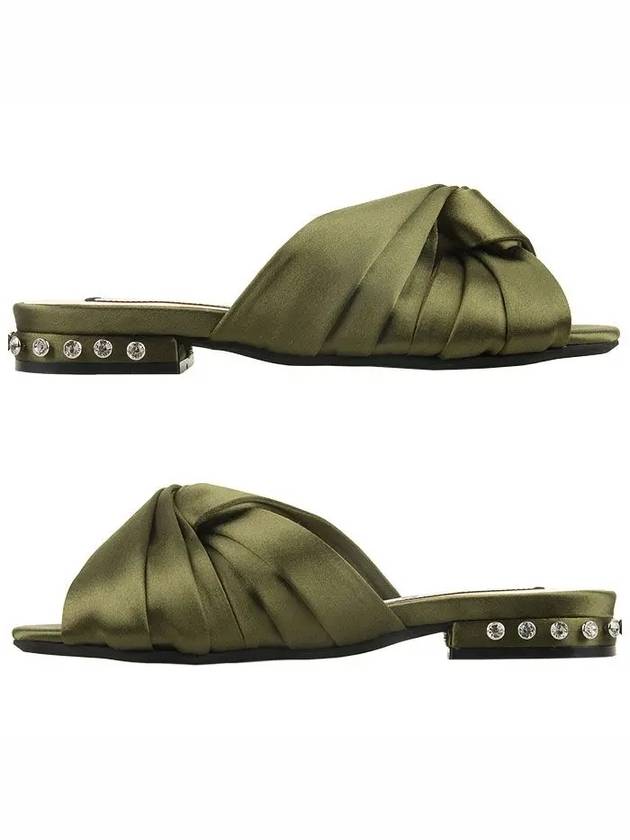 Satin Flat Slipper Khaki - Nº 21 - BALAAN 4