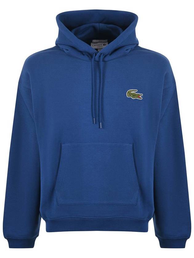 Loose Fit Hoodie Navy Blue - LACOSTE - BALAAN 2