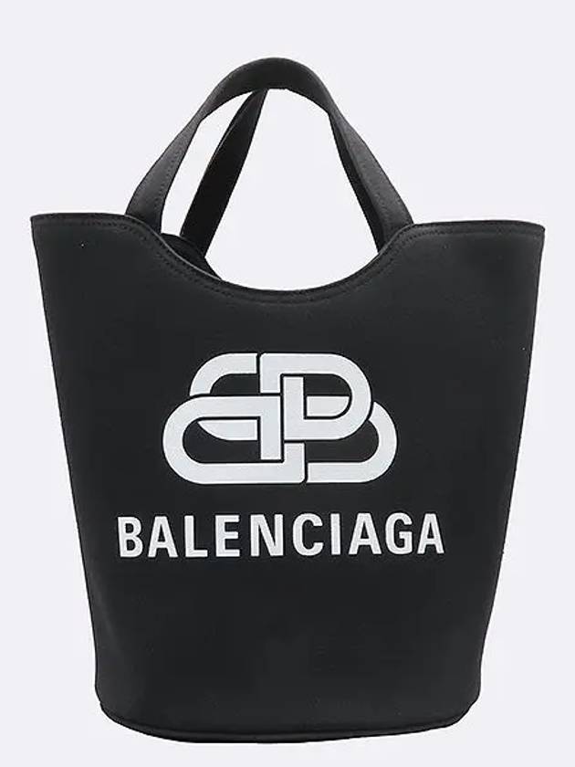 599332 Black color wave M size tote bag shoulder strap - BALENCIAGA - BALAAN 2