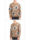 Star pattern knit top brown - THE EDITOR - BALAAN 3