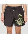 Men's Logo Printing Swim Shorts Black - VIVIENNE WESTWOOD - BALAAN 2
