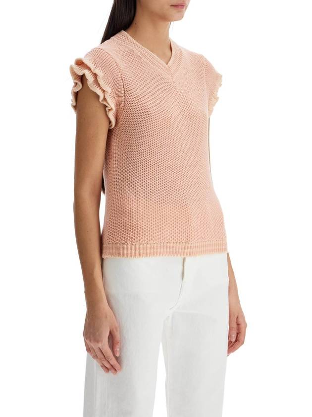 "knitted vest with ruffle - CHLOE - BALAAN 2