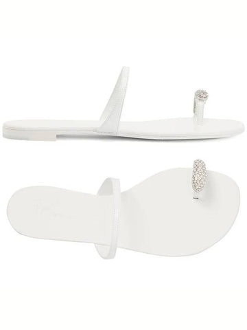 24SS Ring Strap Flat Sandals White I700000 074 - GIUSEPPE ZANOTTI - BALAAN 1