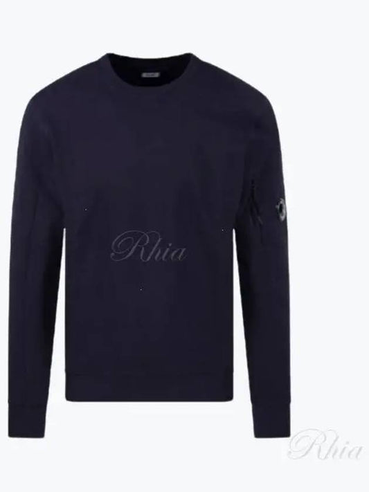 Diagonal Raised Fleece Sweatshirt Navy - CP COMPANY - BALAAN 2